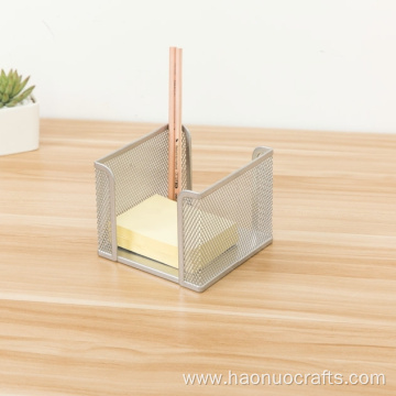 Open notepad box metal grid office stationery storage